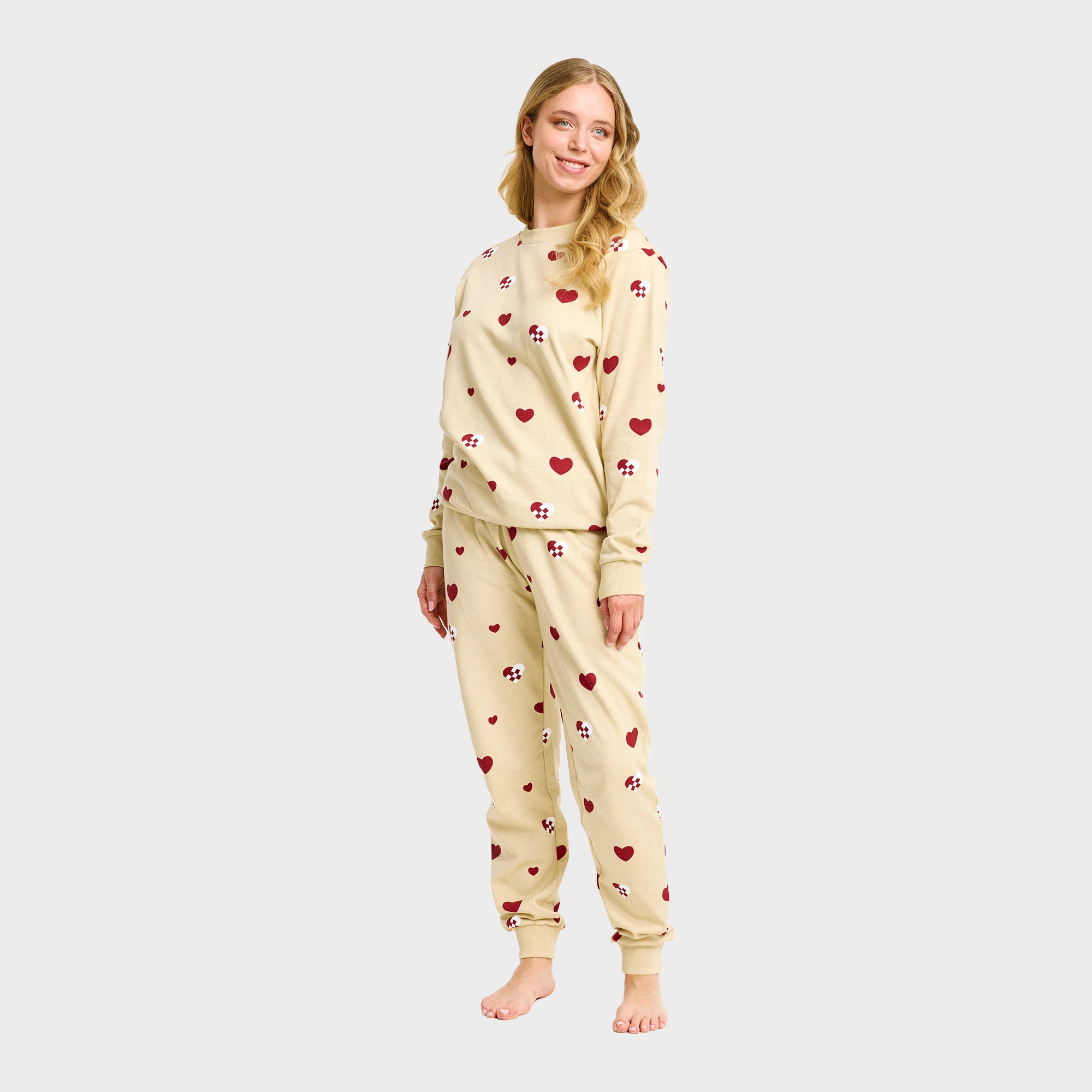 Julehjerte sweatset - Dame.